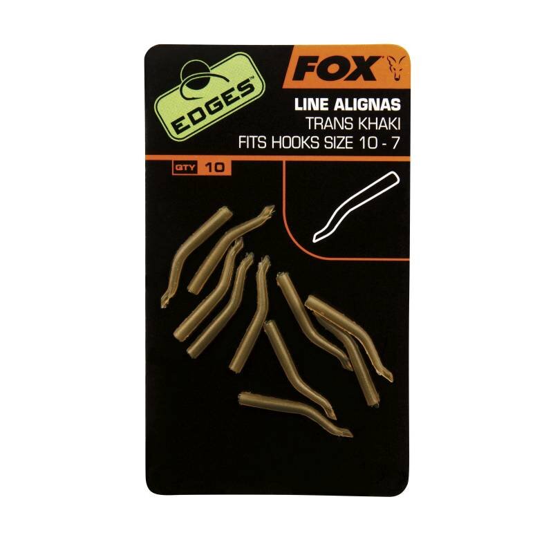 FOX Edges Line Aligner Hook Gr.10-7 Trans Khaki 10Stk. FOX Edges Line Aligner Hook Gr.10-7 Trans Khaki 10Stk.