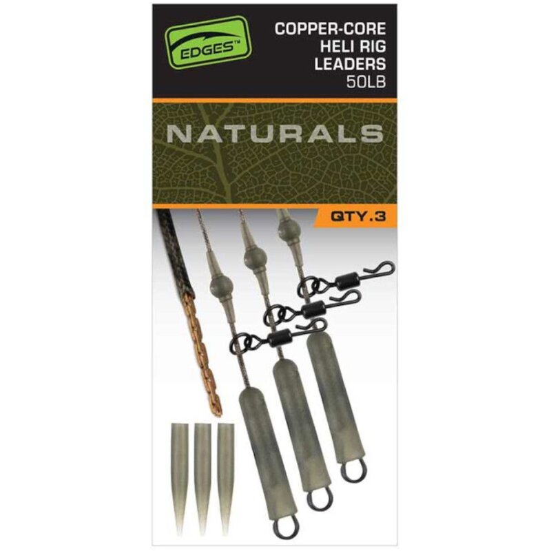 FOX Edges Naturals Copper-Core Heli Rig Leaders 75cm 3Stk. FOX Edges Naturals Copper-Core Heli Rig Leaders 75cm 3Stk.
