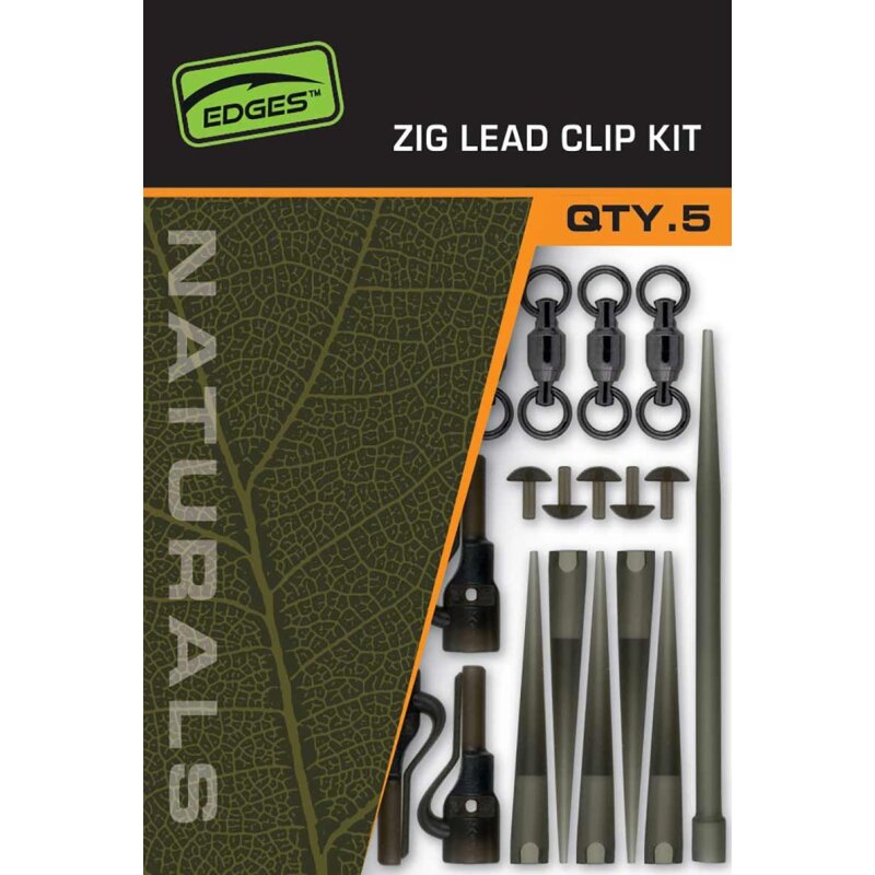 FOX Edges Naturals Zig Lead Clip Kit 5x5Sk. FOX Edges Naturals Zig Lead Clip Kit 5x5Sk.
