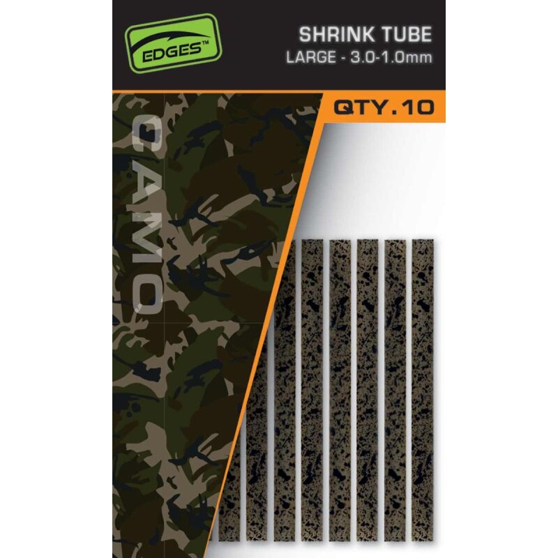 FOX Edges Shrink Tube Large 3-1mm Camo 10 Stk. FOX Edges Shrink Tube Large 3-1mm Camo 10 Stk.