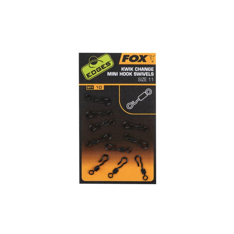 FOX Edges Kwik Change Mini Hook Swivel Gr.11 10Stk. FOX Edges Kwik Change Mini Hook Swivel Gr.11 10Stk.