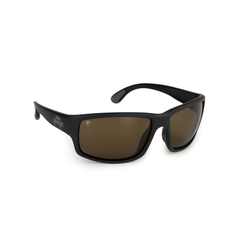 FOX RAGE Grey Wrap Sunglasses Brown Lense Mirror FOX RAGE Grey Wrap Sunglasses Brown Lense Mirror