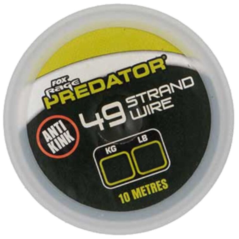 FOX RAGE Predator 49-Strand Coated Steel Wire 10m 18kg FOX RAGE Predator 49-Strand Coated Steel Wire 10m 18kg