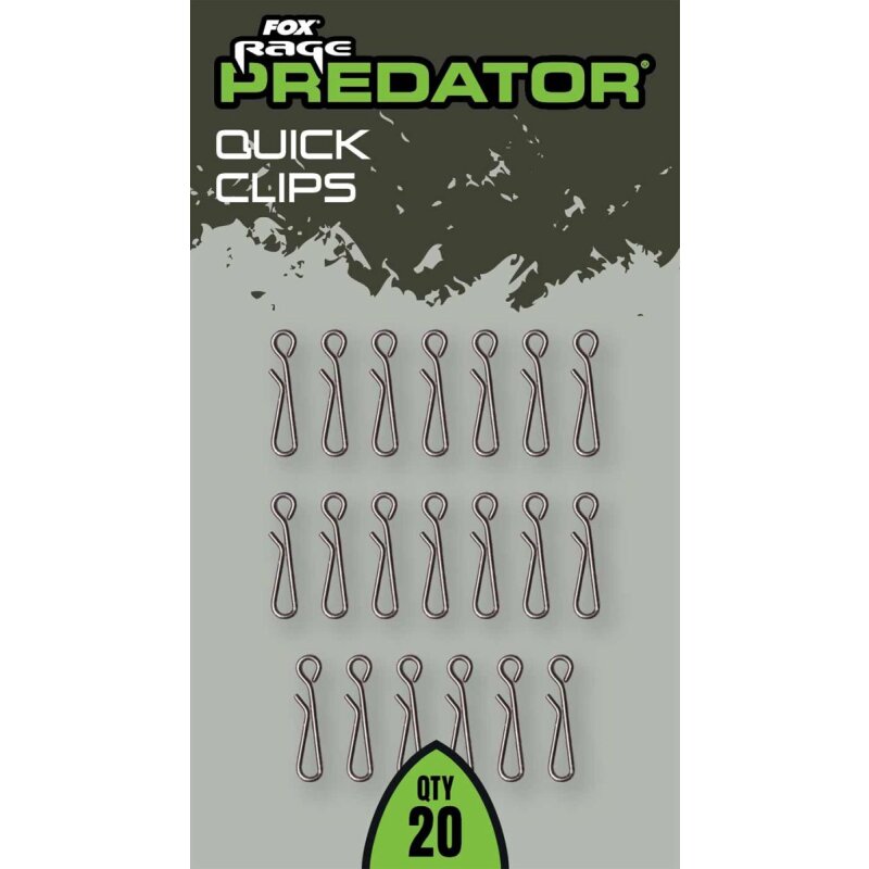 FOX RAGE Predator Gemini Clips Large 20Stk. FOX RAGE Predator Gemini Clips Large 20Stk.