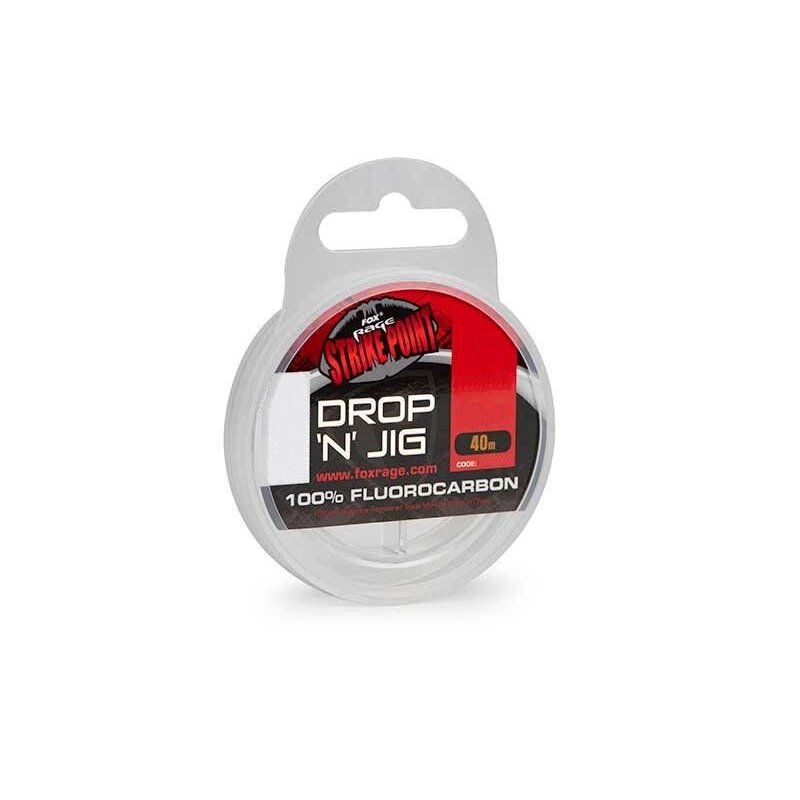 FOX RAGE Strike Point Drop N Jig Fluro 0,4mm 9,7kg 40m Transaprent FOX RAGE Strike Point Drop N Jig Fluro 0,4mm 9,7kg 40m Transaprent