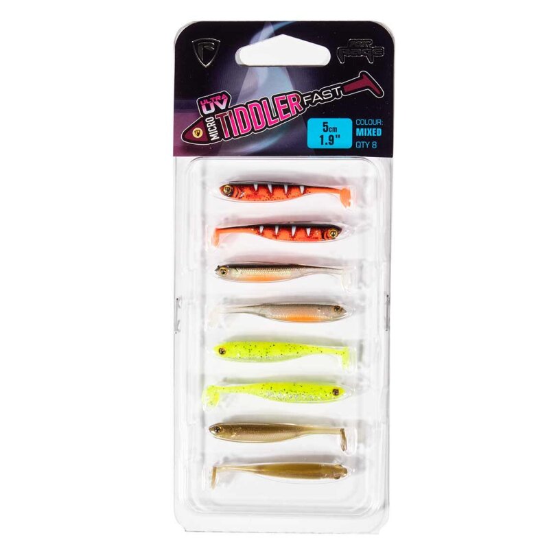 FOX RAGE UV Micro Tiddler Fast 4cm Mixed Colour 8Stk. FOX RAGE UV Micro Tiddler Fast 4cm Mixed Colour 8Stk.