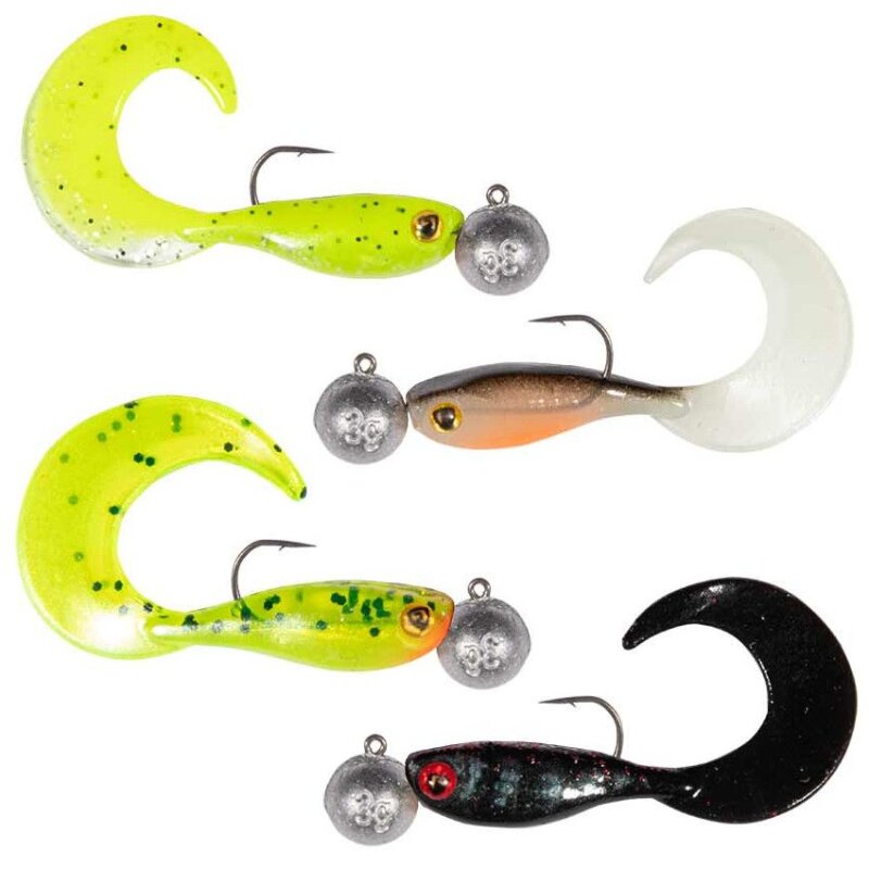 FOX RAGE Ultra UV Micro Grub Tail Loaded Gr.4 4cm Mixed 4Stk. FOX RAGE Ultra UV Micro Grub Tail Loaded Gr.4 4cm Mixed 4Stk.