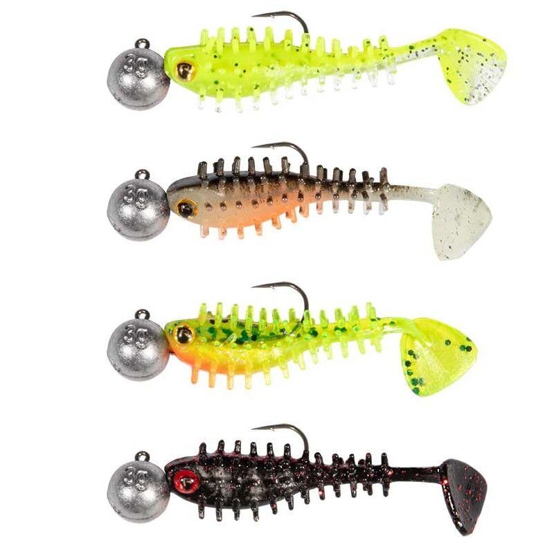 FOX RAGE Ultra UV Micro Spikey Fry Loaded Gr.4 4cm Mixed 4Stk. FOX RAGE Ultra UV Micro Spikey Fry Loaded Gr.4 4cm Mixed 4Stk.
