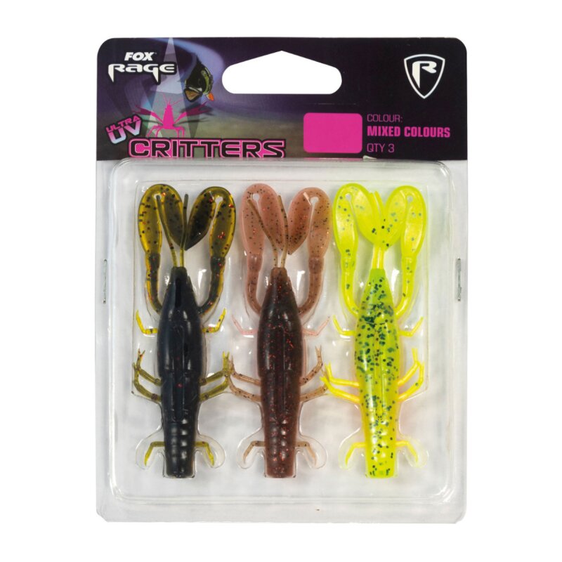 FOX RAGE Critter 7cm Ultra UV Mix Colours 3Stk. FOX RAGE Critter 7cm Ultra UV Mix Colours 3Stk.