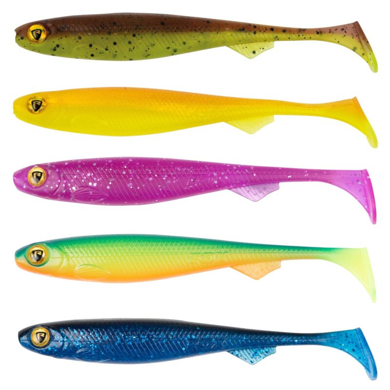 FOX RAGE Slick Shad 9cm 5g Ultra UV Mixed Colours IIII 5Stk. FOX RAGE Slick Shad 9cm 5g Ultra UV Mixed Colours IIII 5Stk.
