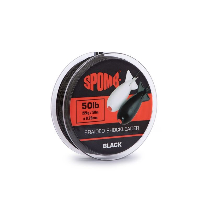 FOX Spomb Braided Leader 0,26mm 22kg 50m Black (0,21 € pro 1 m)