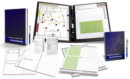 FUSSBALL - TRAINERSET 2 (Taktikmappe + Arbeitsbuch + Notizbuch + Notizblock + Spielbeobachtungsblätter) von Teamsportbedarf.de