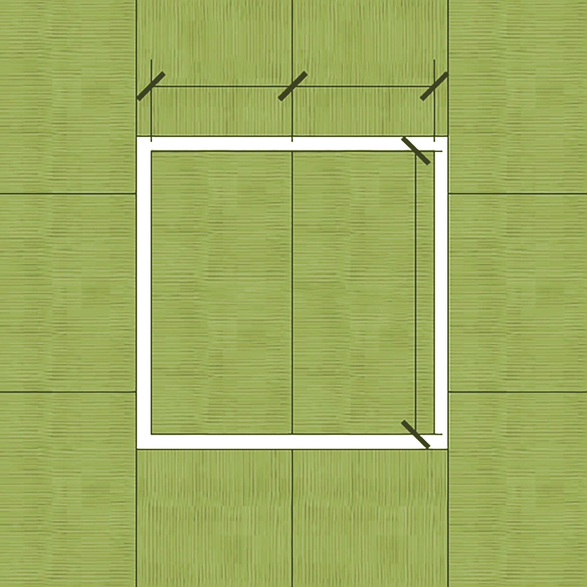 Fallschutz-Mattensatz für Motorikzentrum 220 "SL Freistehend", Wiese Fallschutz-Mattensatz für Motorikzentrum 220 "SL Freistehend", Wiese