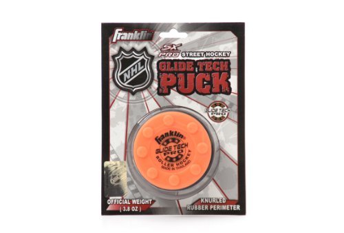 Franklin Streethockeypuck NHL Glide Tech Pro Puck - Blister, Orange, 42015. by Franklin
