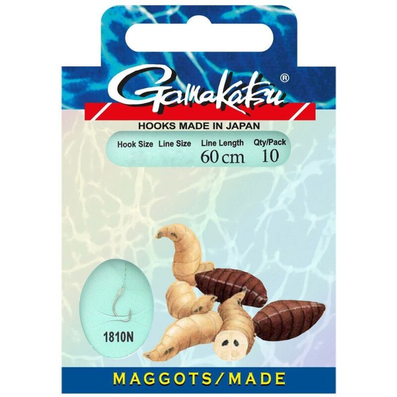 GAMAKATSU Hook 1810N Maden Gr.8 60cm 0,20mm Nickel 10Stk. GAMAKATSU Hook 1810N Maden Gr.8 60cm 0,20mm Nickel 10Stk.