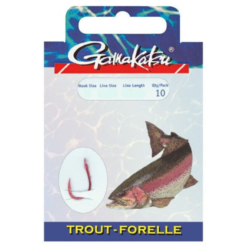 GAMAKATSU Hook LS-3610 Forelle Gr.2 100cm 0,25mm Nickel 10Stk. GAMAKATSU Hook LS-3610 Forelle Gr.2 100cm 0,25mm Nickel 10Stk.