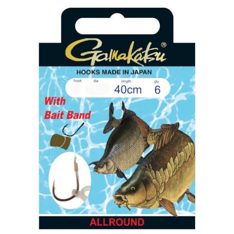 GAMAKATSU Hook BKS-G1-103 mit Köderband Gr.8 40cm 0,20mm Brüniert...