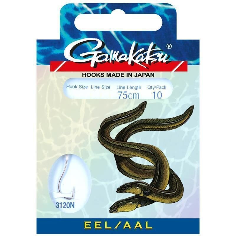 GAMAKATSU Hook LS-3120 Aal 75cm Gr.2 0,35mm Nickel 10Stk. GAMAKATSU Hook LS-3120 Aal 75cm Gr.2 0,35mm Nickel 10Stk.