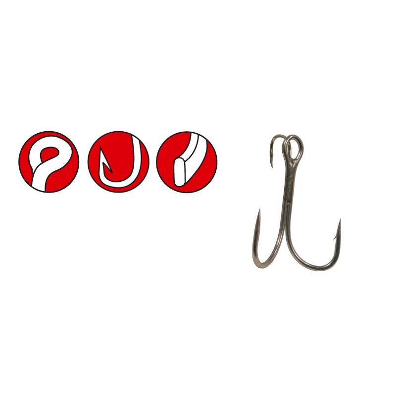GAMAKATSU Hook Treble Twinex Gr.6 Nickel 10Stk. GAMAKATSU Hook Treble Twinex Gr.6 Nickel 10Stk.