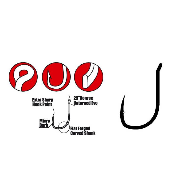 GAMAKATSU Hook Karpfen Wide Gape Super Gr.8 Grau 10Stk. GAMAKATSU Hook Karpfen Wide Gape Super Gr.8 Grau 10Stk.