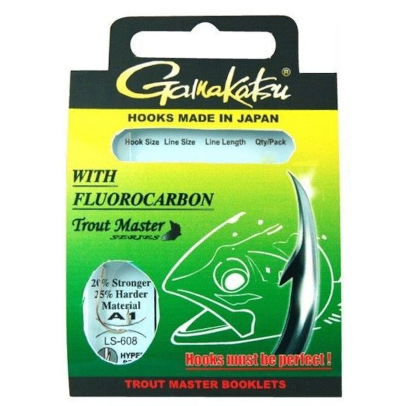 GAMAKATSU Hook Trout Master Fluorocarbon LS-608N Gr.8 100cm 0,16mm...