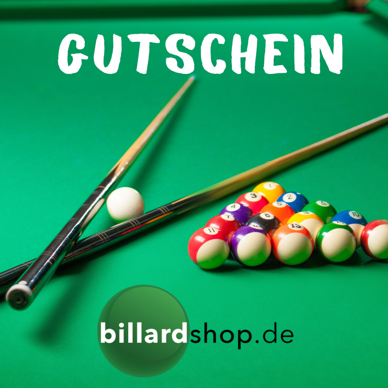 Geschenkgutschein Billard zum Ausdrucken