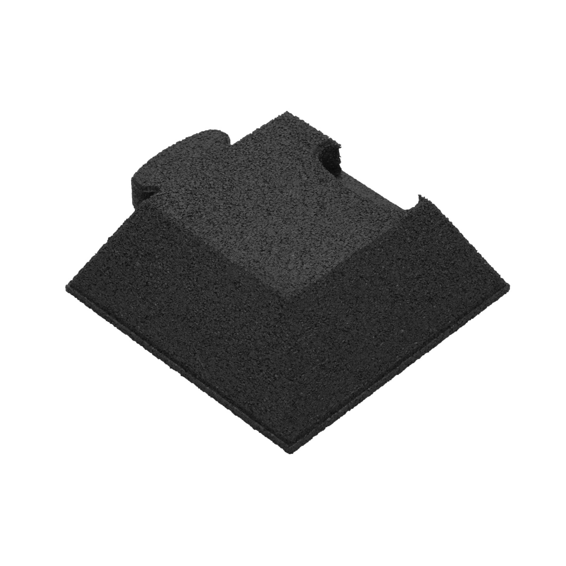 Gum-tech Eckstück "Abgeschrägt" für Fallschutzplatten, Schwarz, 4,5 cm von Gum-Tech