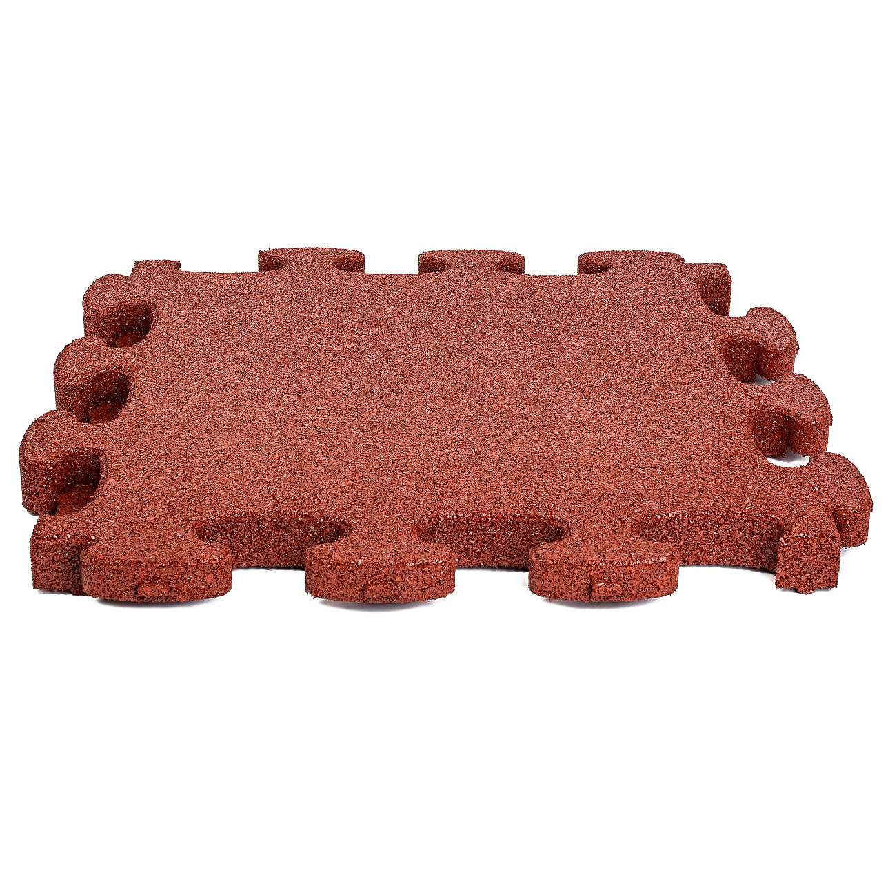 Gum-tech Fallschutzplatte "Puzzle mat 3D", Rot, 4,5 cm von Gum-Tech