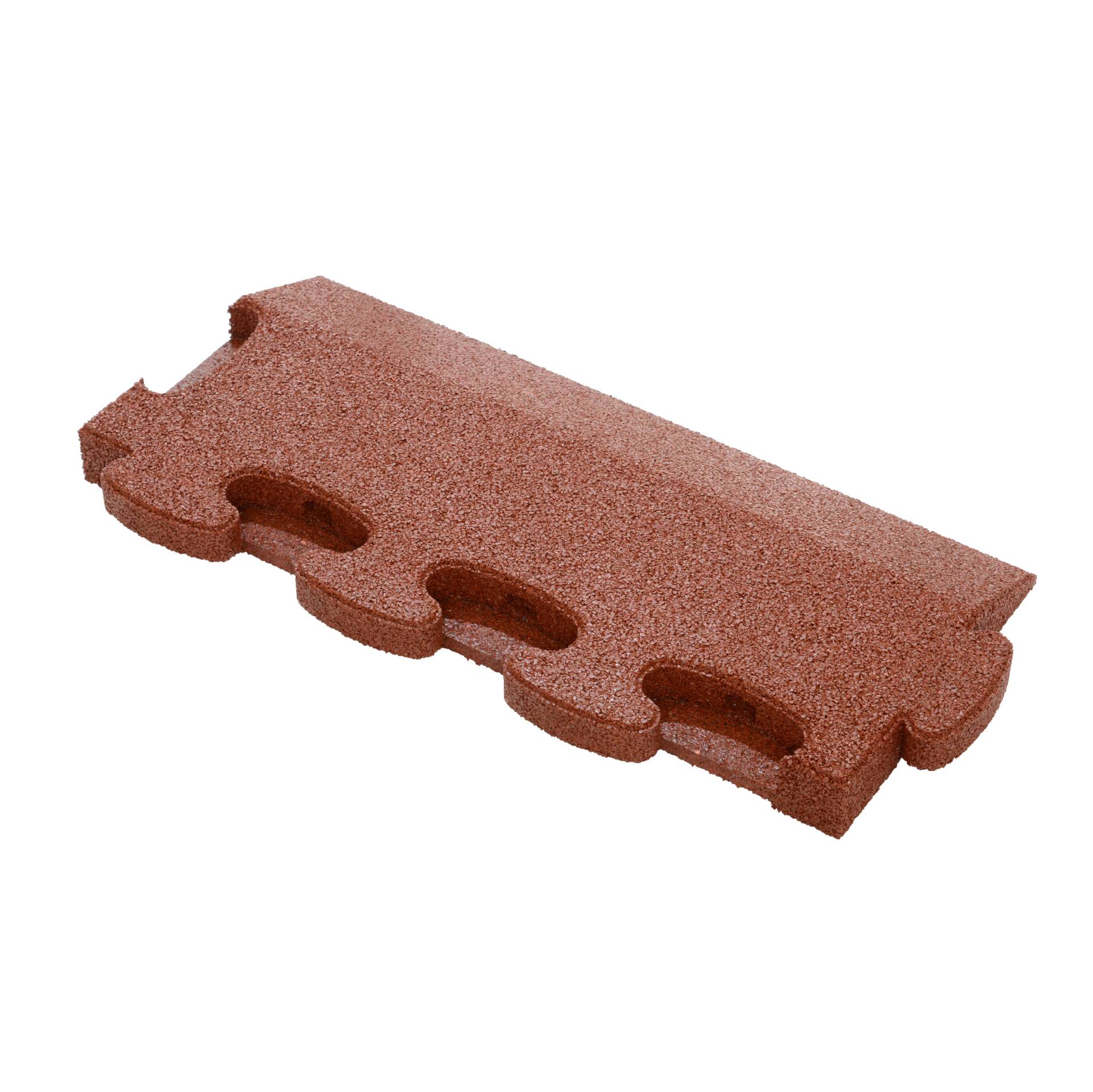 Gum-tech Randstück "Abgeschrägt" für Fallschutzplatten, Rot, 4,5 cm von Gum-Tech