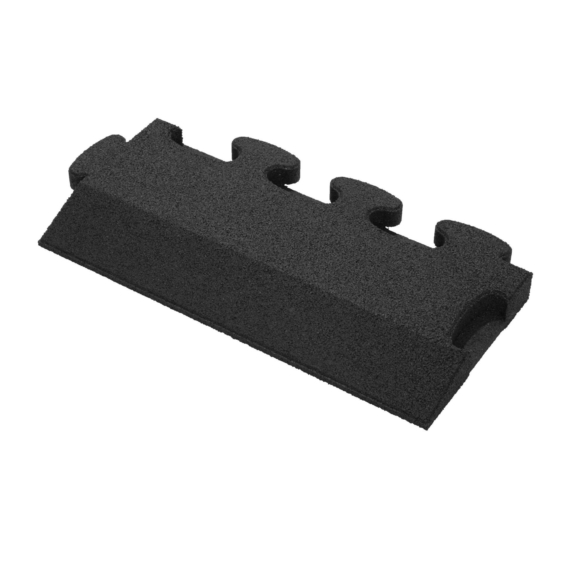 Gum-tech Randstück "Abgeschrägt" für Fallschutzplatten, Schwarz, 4,5 cm von Gum-Tech