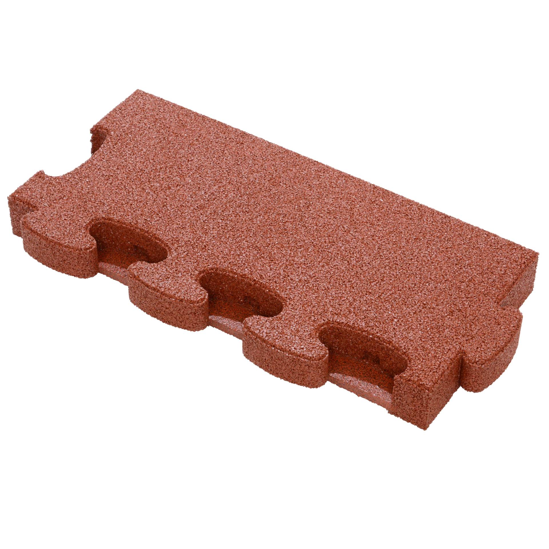Gum-tech Randstück "Gerade" für Fallschutzplatten, Rot, 6 cm von Gum-Tech