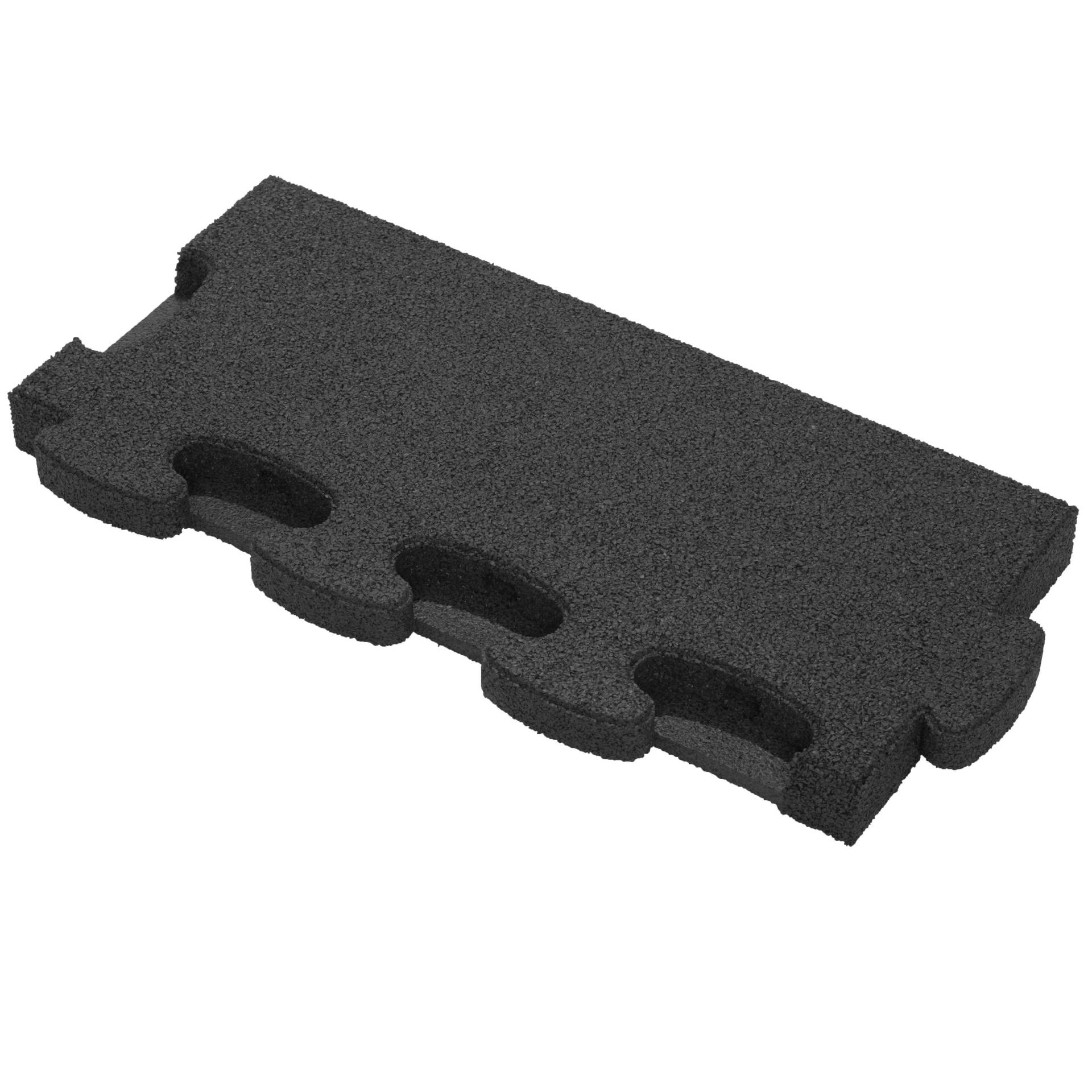 Gum-tech Randstück "Gerade" für Fallschutzplatten, Schwarz, 4,5 cm von Gum-Tech