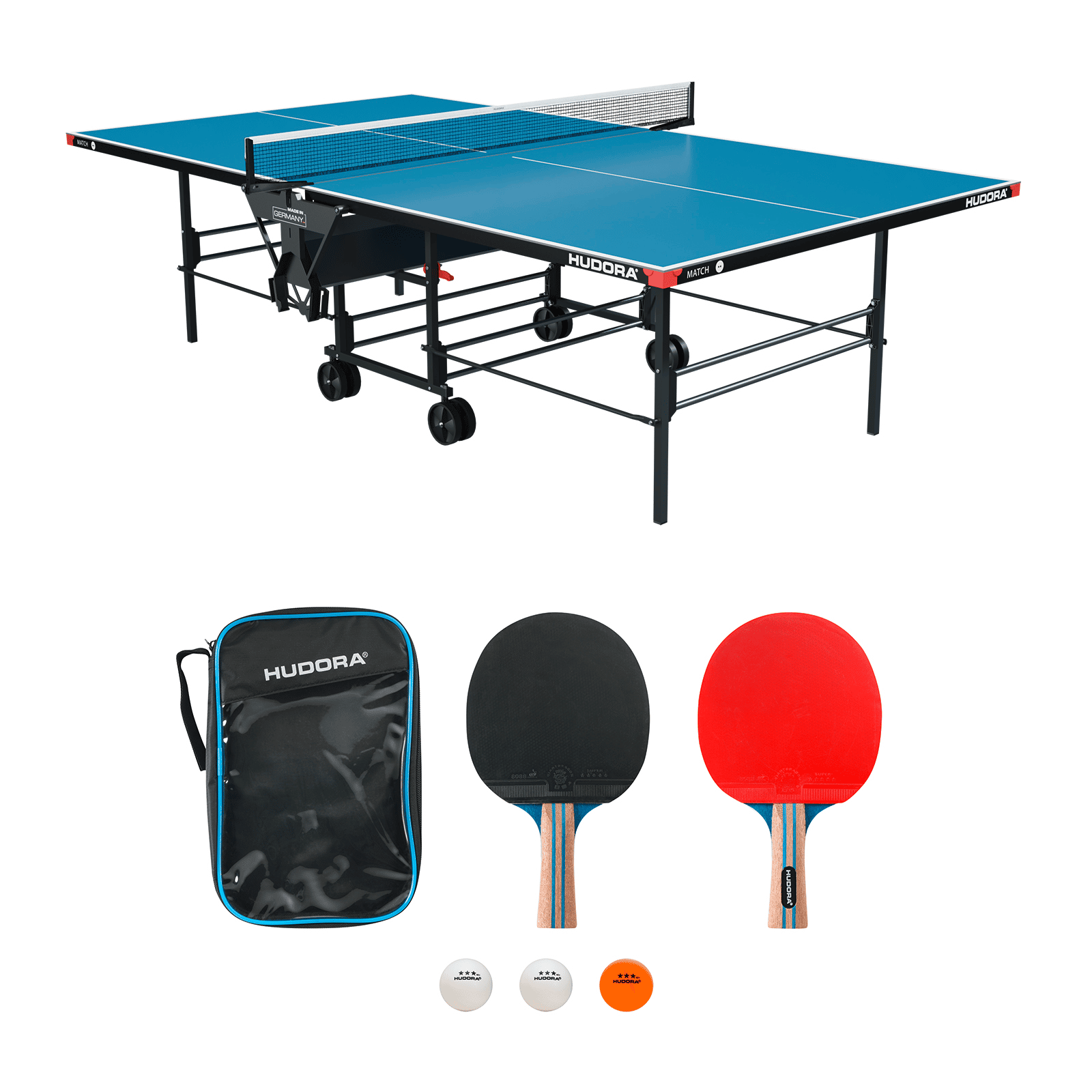 HUDORA Tischtennisplatte Match inkl. Schlägerset HUDORA Tischtennisplatte Match inkl. Schlägerset
