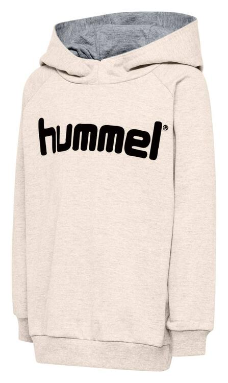 HUMMEL HMLGO KIDS COTTON LOGO HOODIE 203512 EGRET MELANGE Gr. 116