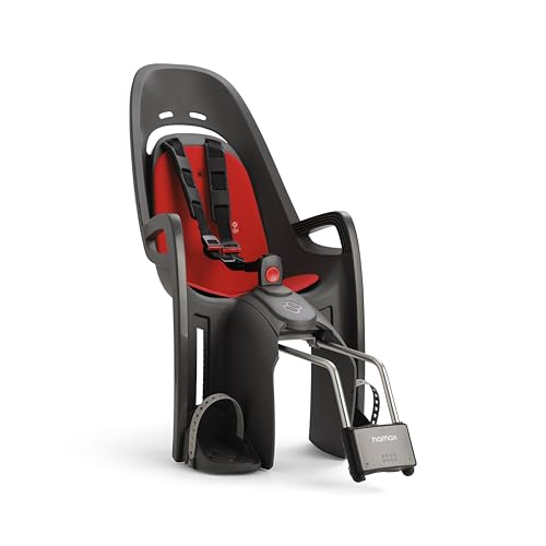 Hamax Zenith Rahmenmontierter Fahrradkindersitz – Grau mit roter Polsterung, Verstellbarer 3-Punkt-Gurt, Stoßdämpfung, für Kinder ab 9 Monaten, max. 22 kg Hamax Zenith Rahmenmontierter Fahrradkindersitz – Grau mit roter Polsterung, Verstellbarer 3-Punkt-Gurt, Stoßdämpfung, für Kinder ab 9 Monaten, max. 22 kg von Hamax