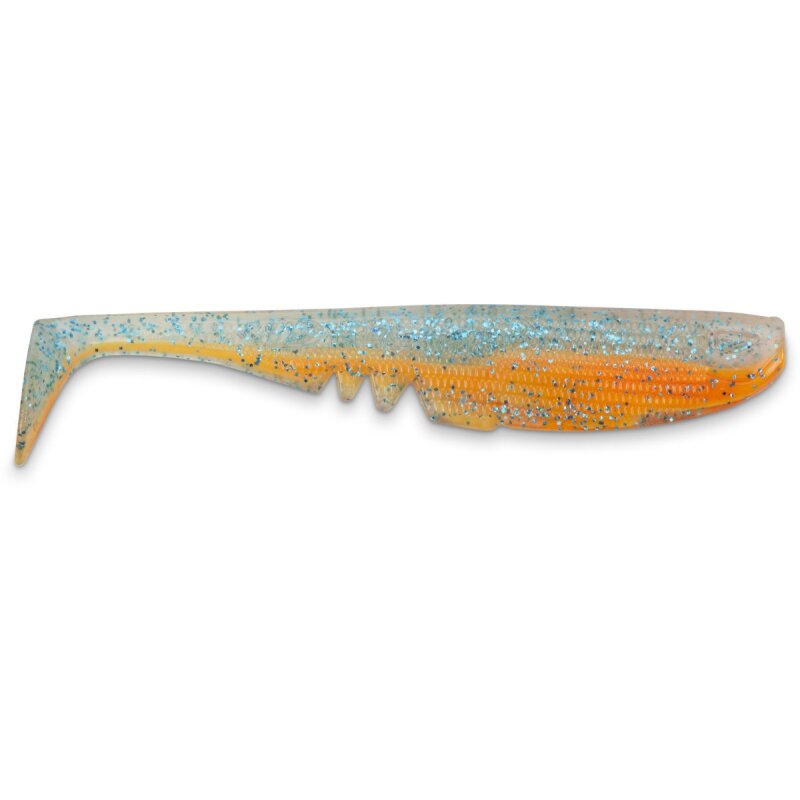 IRON CLAW Moby Racker Shad 12,5cm 8g Blue Glitter Orange
