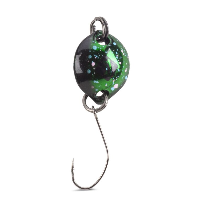 IRON TROUT Button Spoon 1,8g Strong Green Black IRON TROUT Button Spoon 1,8g Strong Green Black