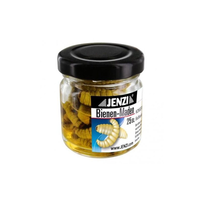 JENZI Bienenmaden im Konservenglas Gelb 25Stk. JENZI Bienenmaden im Konservenglas Gelb 25Stk.
