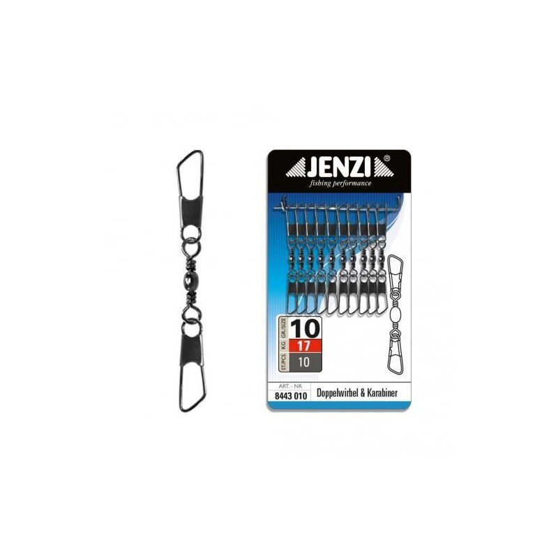 JENZI Doppelwirbel mit Karabiner Gr.10 10kg 10Stk. JENZI Doppelwirbel mit Karabiner Gr.10 10kg 10Stk.