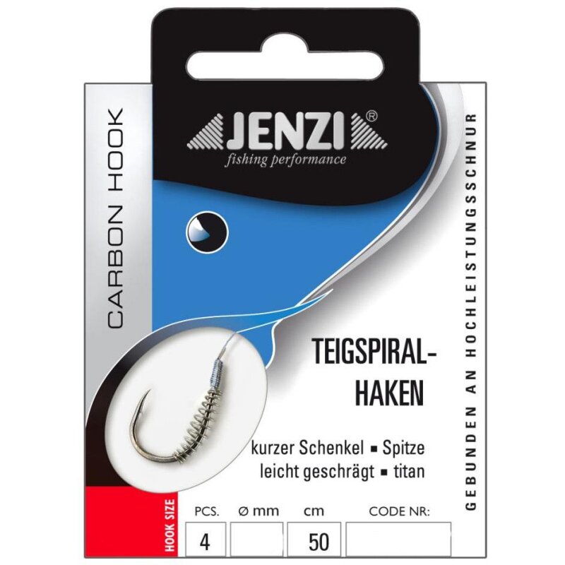 JENZI Gebundene Teigspiralhaken Gr.2 50cm 0,3mm Titan 4Stk. JENZI Gebundene Teigspiralhaken Gr.2 50cm 0,3mm Titan 4Stk.