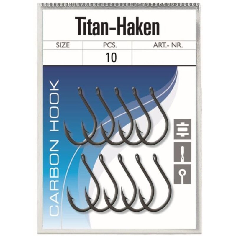 JENZI Haken mit Öhr Gr.1/0 Titan 10Stk. JENZI Haken mit Öhr Gr.1/0 Titan 10Stk.