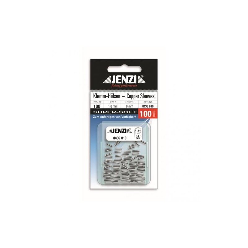 JENZI Quetsch-Hülsen 1mm ca. 100Stk. JENZI Quetsch-Hülsen 1mm ca. 100Stk.
