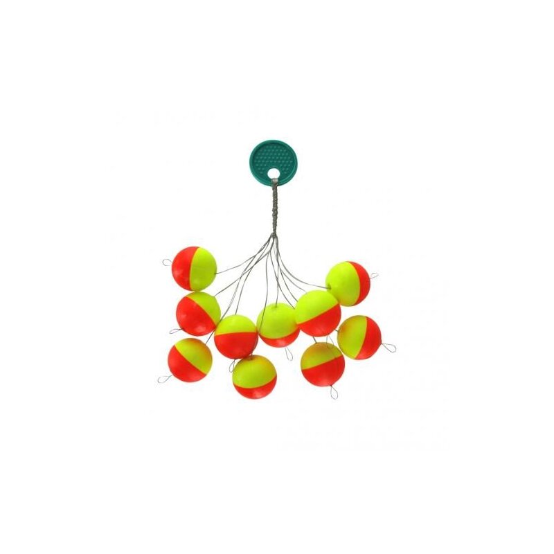 JENZI Runde Schwimmende Auftriebspiloten 10mm Gelb-Rot 10Stk. JENZI Runde Schwimmende Auftriebspiloten 10mm Gelb-Rot 10Stk.