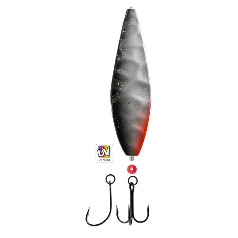 JENZI Seatrout Inline-Blinker Long Cast 9cm 25g C8 Schwarz-Grau-Rot