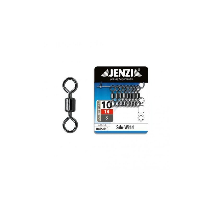 JENZI Solo-Wirbel ohne Snap Gr.10 14kg Black Nickel 8Stk. JENZI Solo-Wirbel ohne Snap Gr.10 14kg Black Nickel 8Stk.