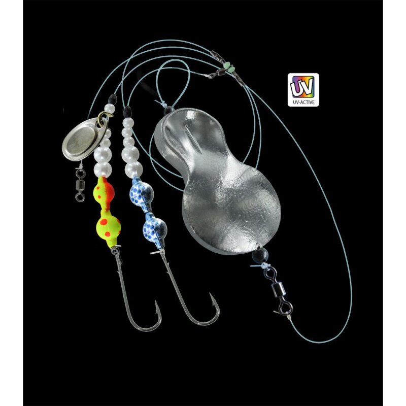 DEGA UV-Aktiver Inline-Buttlöffel Montiert 60g Col.7 Gr.2 110cm... DEGA UV-Aktiver Inline-Buttlöffel Montiert 60g Col.7 Gr.2 110cm...