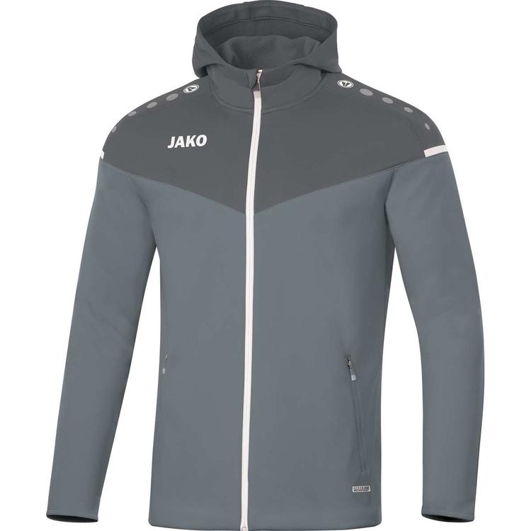 Jako Kapuzenjacke Champ 2.0 6820-40 steingrau/anthra light Gr. M