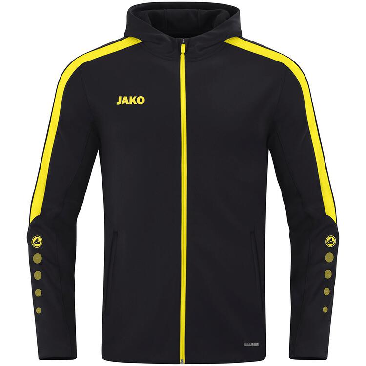 Jako Kapuzenjacke Power 6823 803 schwarz/citro - Gr. 34