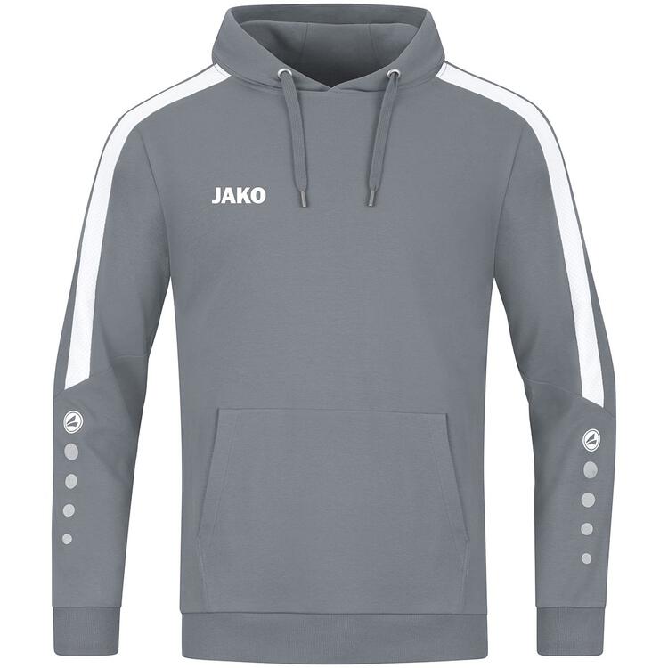 Jako Kapuzensweat Power 6723 840 steingrau - Gr. 38