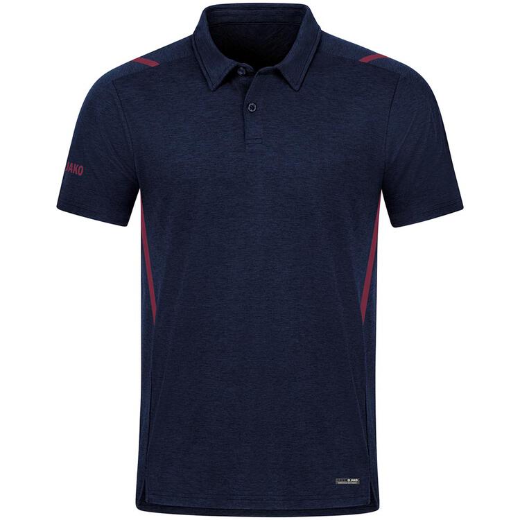 Jako Polo Challenge 6321 marine meliert/maroon Gr. XXL